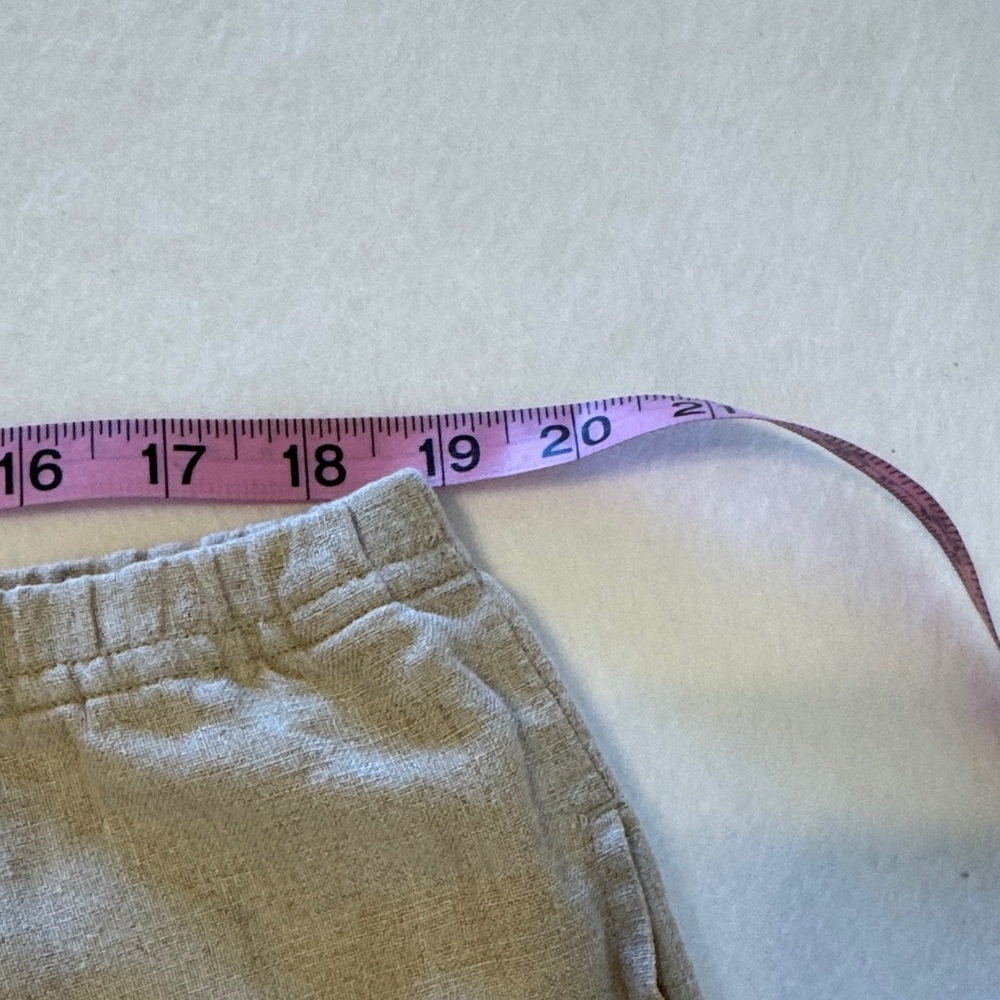 J Jill 100% Linen Natural Elastic Waist Pull On Pants Pockets SizeXL - Picture 3 of 7
